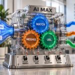 Microsoft AI Max for Search campaigns showing query matching, ad text and landing-page routing
