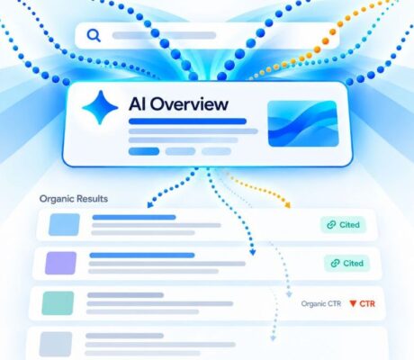 AI Overview affecting organic CTR and cited search results