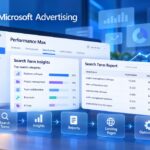 Microsoft Advertising Performance Max search term reporting with Search Term Insights, query analysis, and campaign optimization workflow.